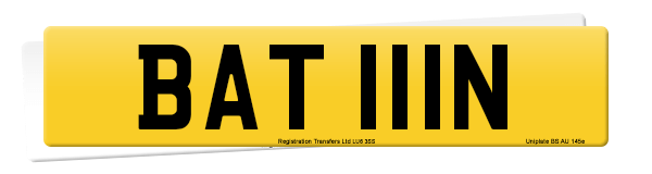 Registration number BAT 111N